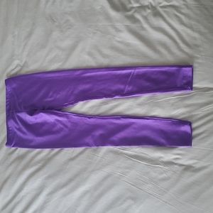 American apparel purple shiny leggings